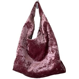 TABITHA  WEBB Velvet Blush Pink Slouch Tote Bag